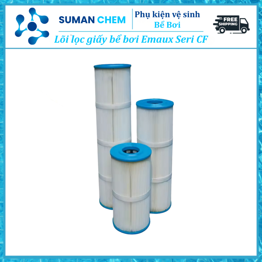 Lõi Lọc Giấy Emaux Series CF Cho Bình Lọc CF50 CF75 CF100 CF150 Lõi Lọc Cartridge Hồ Bơi