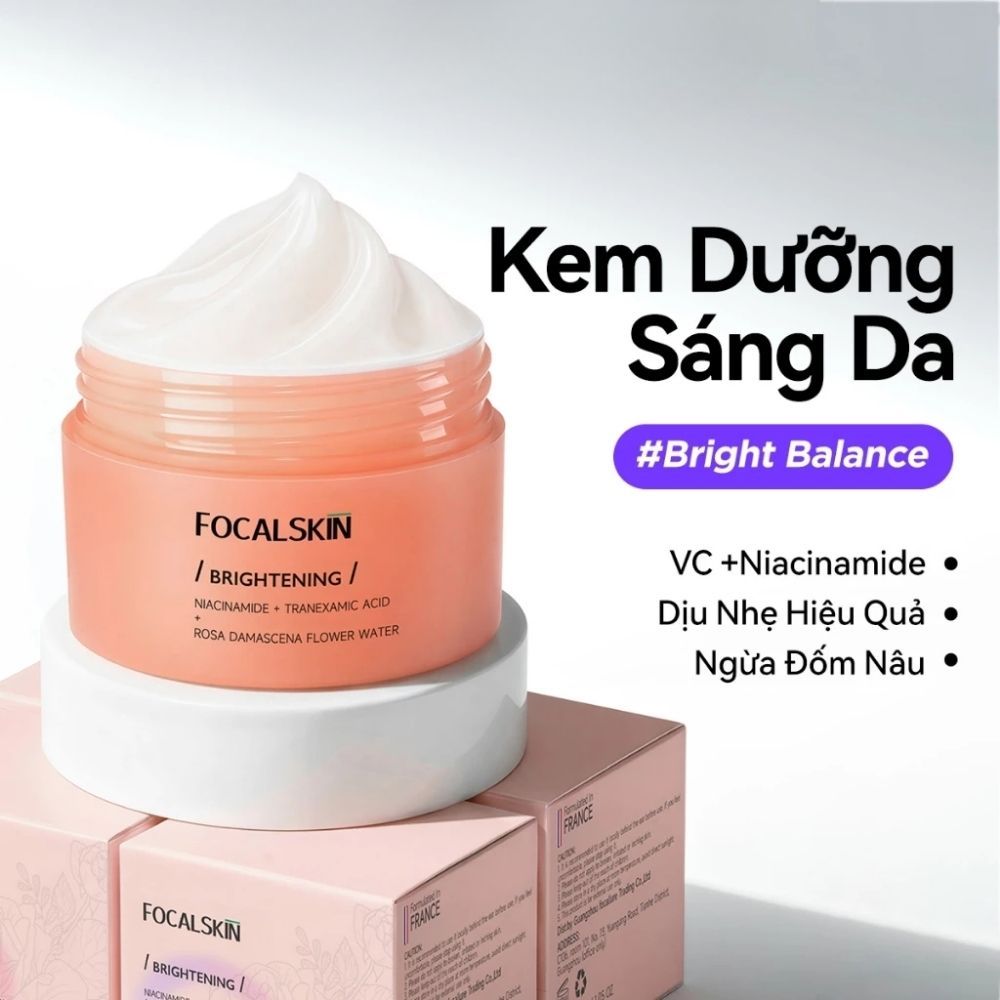 Ảnh 2 của Kem dưỡng da FOCALSKIN BRIGHTVNING CREAM giúp cung cấp độ ẩm cho da, dưỡng trắng da 30g.
