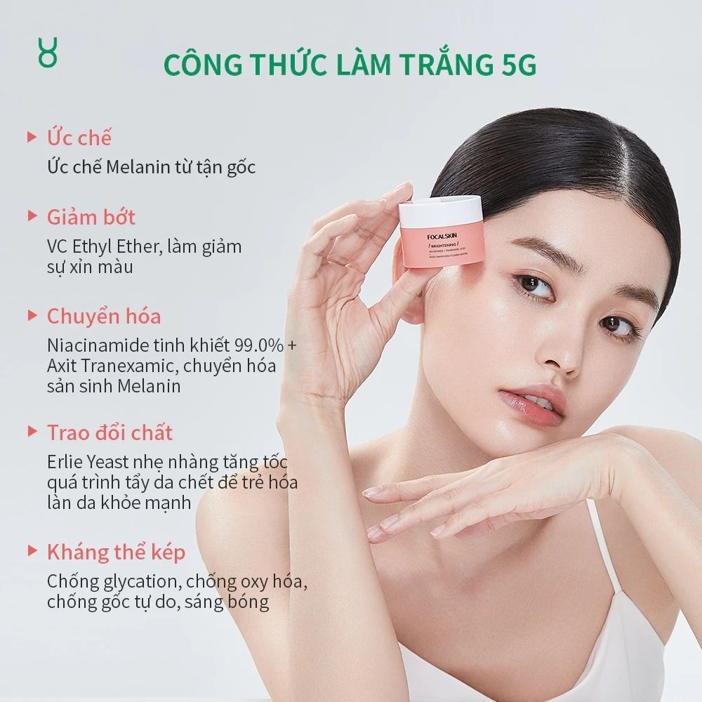Ảnh 6 của Kem dưỡng da FOCALSKIN BRIGHTVNING CREAM giúp cung cấp độ ẩm cho da, dưỡng trắng da 30g.