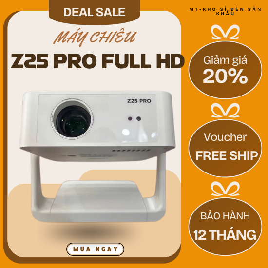 Máy Chiếu Z25 Pro- Full HD 1080 | Tặng USB Hiệu Ứng Cảnh 64GB | Đi Cảnh Bay Phòng, Xem Phim, Youtube