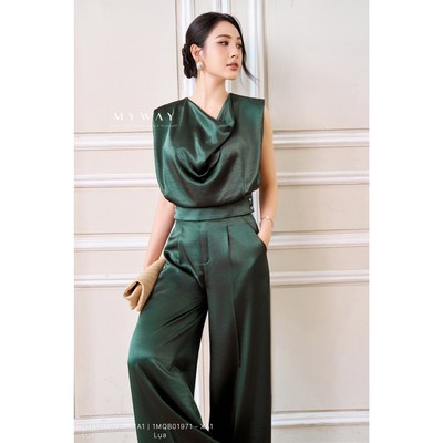 Set Áo Cách Điệu Quần Suông Hè Nữ MY WAY Phong Cách Sang Chảnh Hiện Đại 1MAB04970  1MQB01971  XA1
