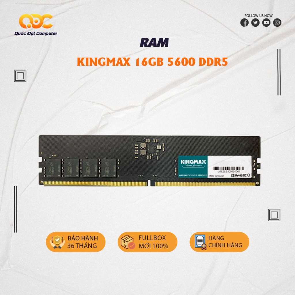 Ram máy tính KingMax 16GB 5600 D5