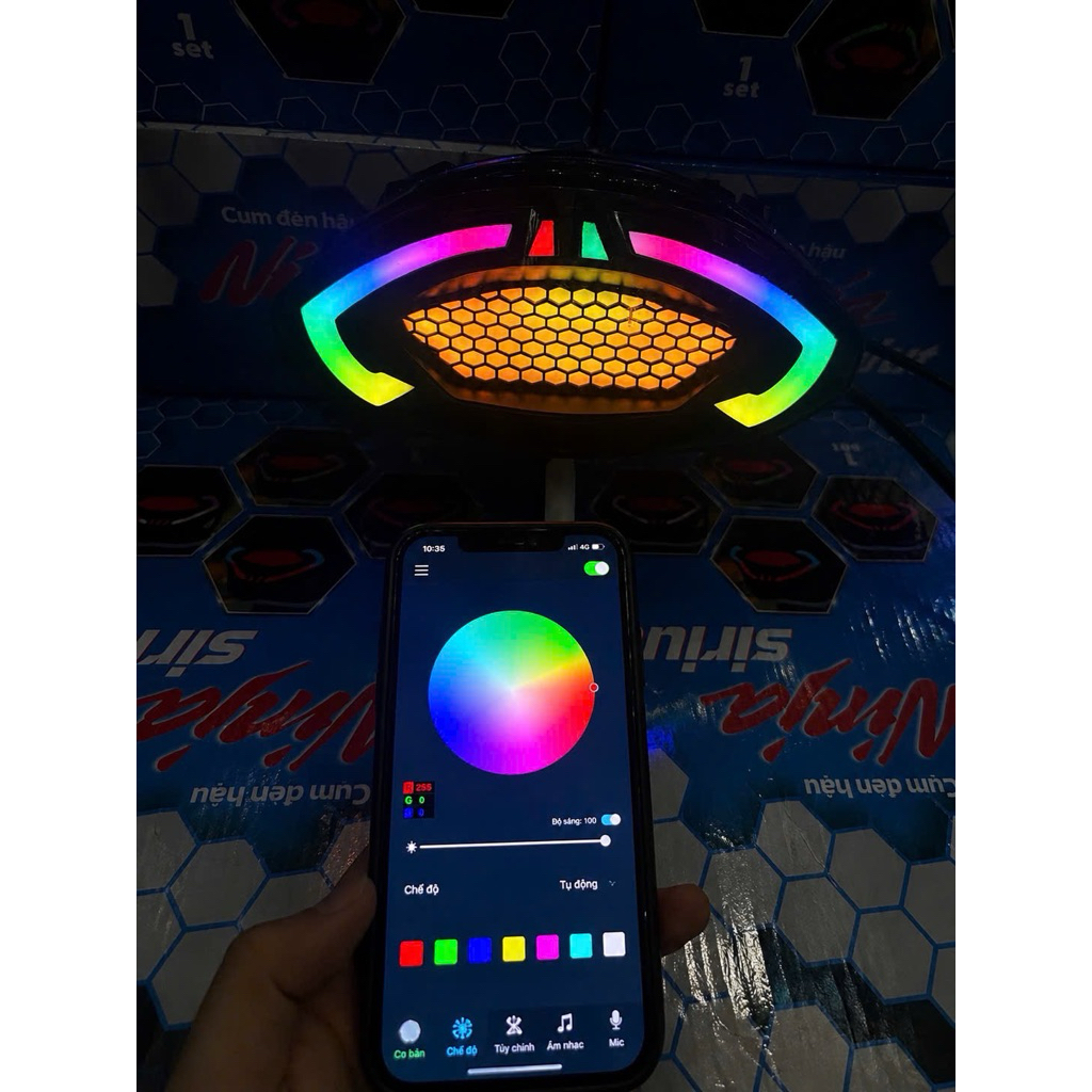 Cụm đèn hậu audi i8 BLE chỉnh màu qua app  tích hợp xinhan