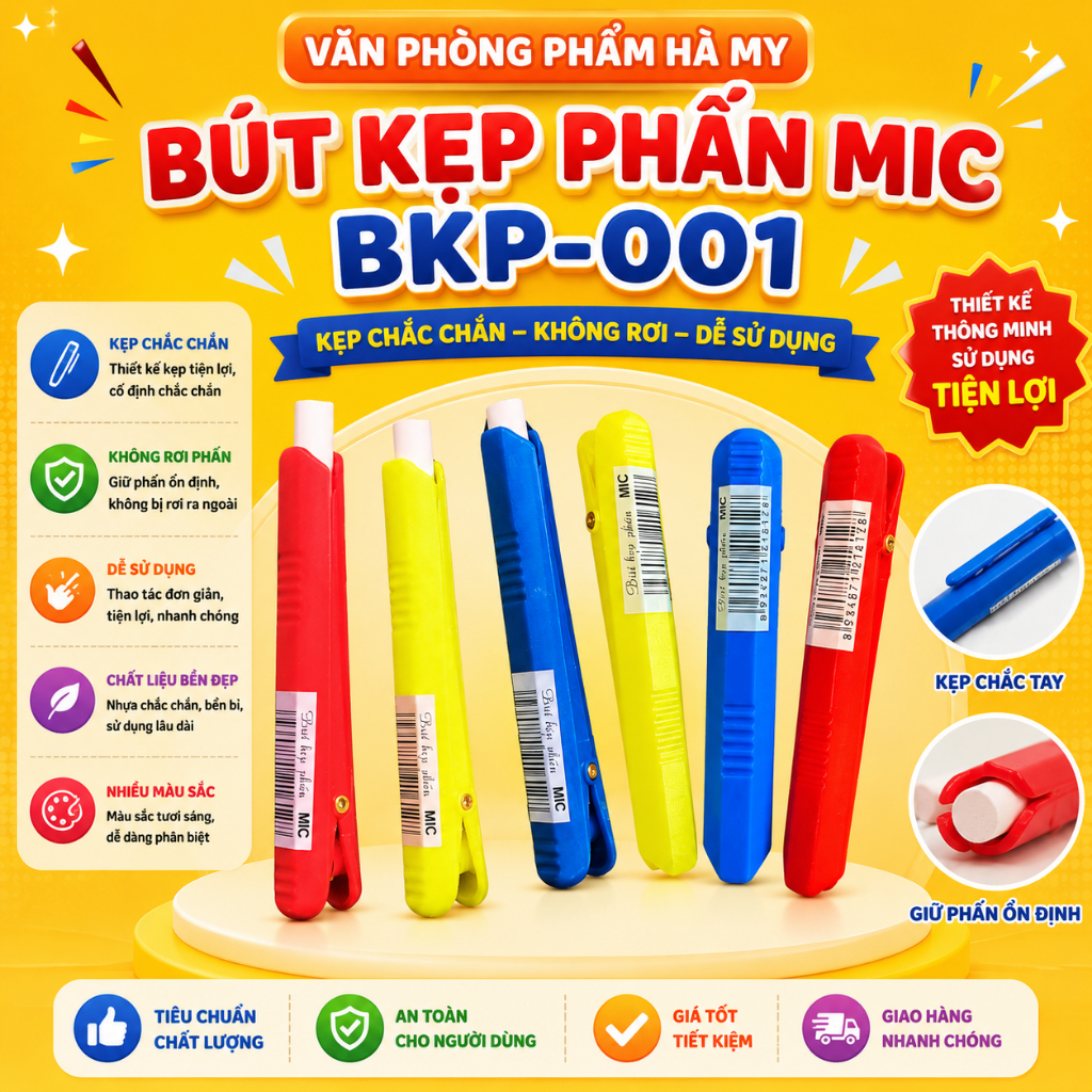 Bút Kẹp Phấn Mic BKP-001 Đức Thanh Dụng Cụ Kẹp Phấn