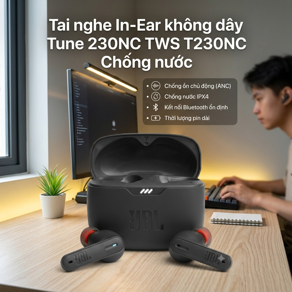 JBL Tune 230NC TWS Tai Nghe Khử Tiếng Ồn Chủ Động Cao Cấp