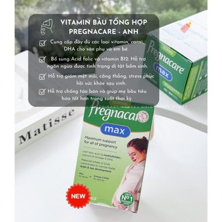Viên uống bầu Pregnacare Max Omega 3 DHA Vitabiotics  (84 viên)