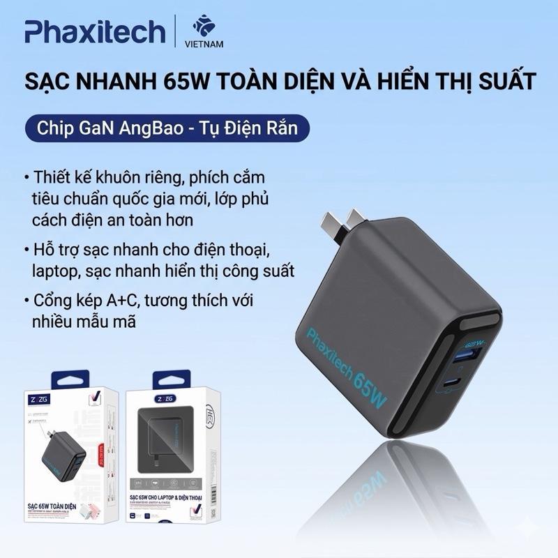 Cục Sạc 65w Sạc Nhanh iPhone và Androi Sạc siêu nhanh cho các dòng - Chính Hãng ZUZG UC-17SC 65W Phụ
