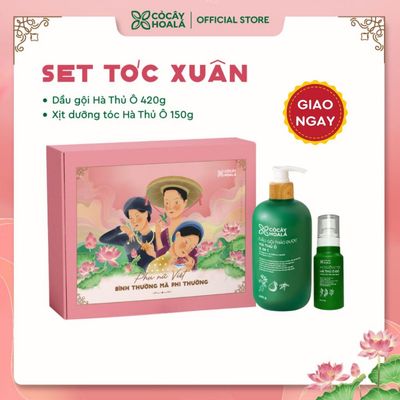 [HỎA TỐC] [SET QUÀ 20.10] Dầu Gội Thảo Dược Hà Thủ Ô 2in1 + Xịt Dưỡng Tóc Hà Thủ Ô Đỏ Cỏ Cây Hoa Lá