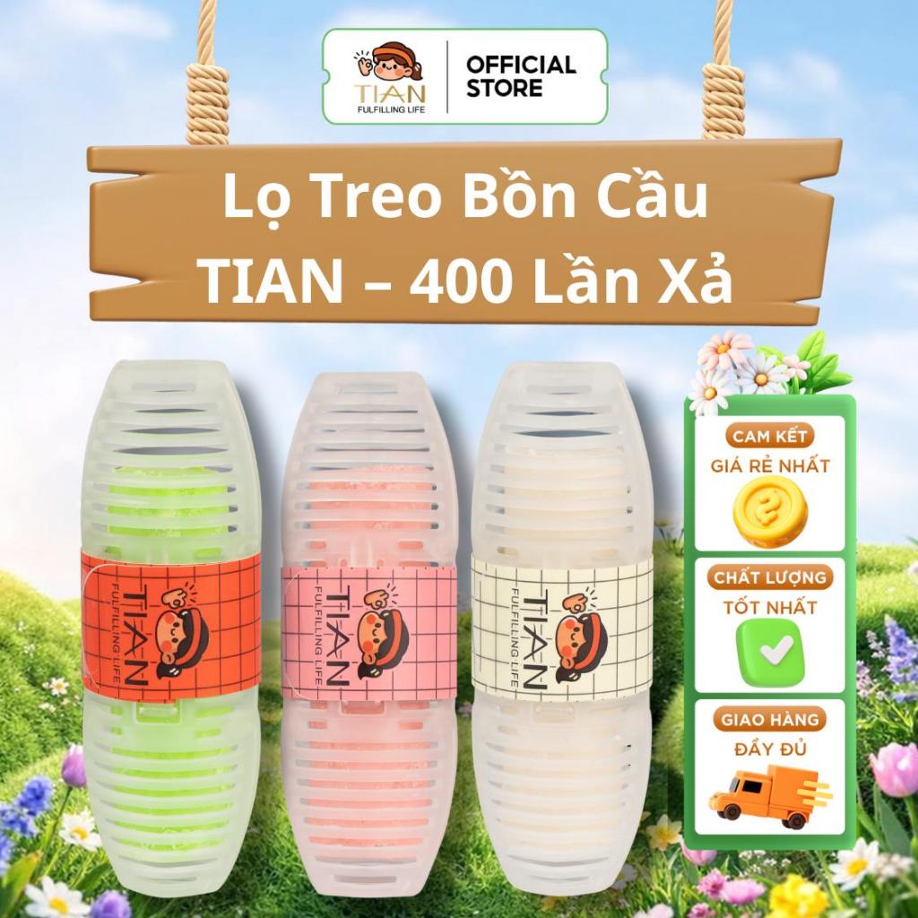Lọ Treo Vệ Sinh Bồn Cầu TIAN – 400 Lần Xả, Tạo Bọt Khử Mùi Thơm Tự Nhiên, Diệt Khuẩn E.coli 99.9%
