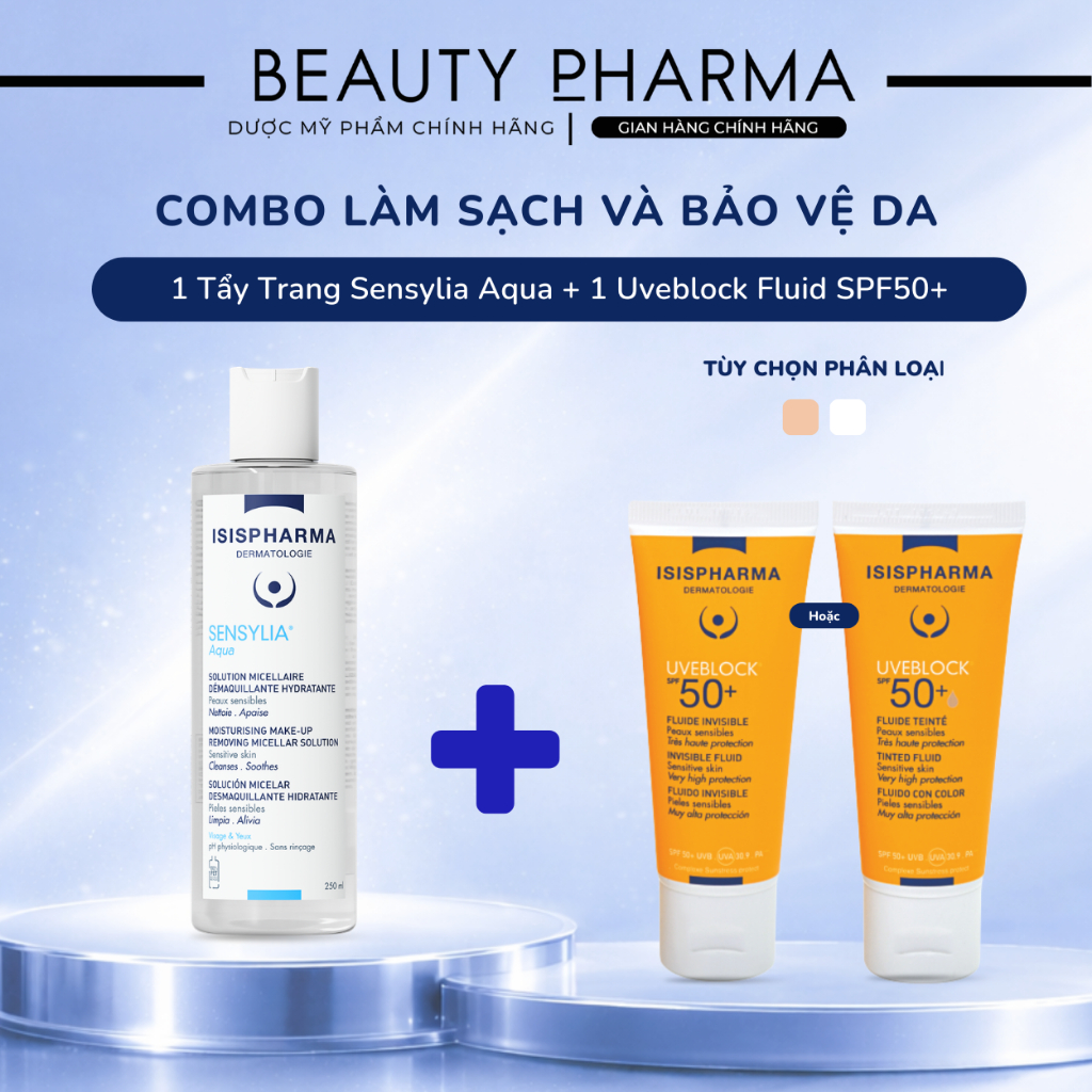 [COMBO] ISIS PHARMA SENSYLIA AQUA + UVEBLOCK FLUIDE SPF50+
