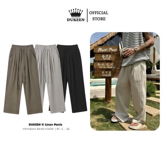 Quần Đũi Xếp Li Ống Suông (Có Lót) Dukeen Linen Blend Pant Unisex Nam Nữ Local Brand QD120