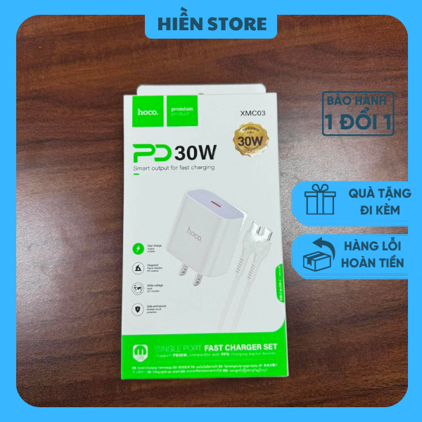 Bộ Cáp Sạc Nhanh HOCO XMC03 PD 30W Kèm Cáp Type-C