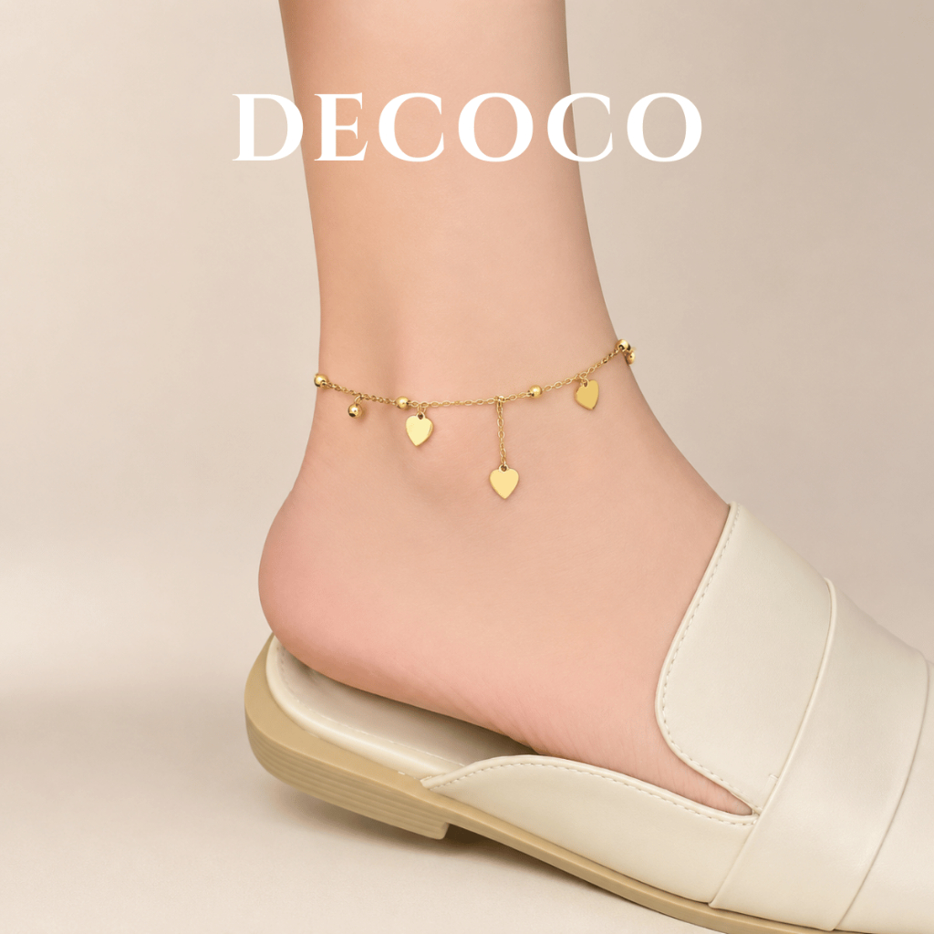 Lắc chân tổng hợp các mẫu titan không han gỉ DECOCO ( kèm Túi giấy + Hộp + Thiệp ) | BigBuy360 - bigbuy360.vn