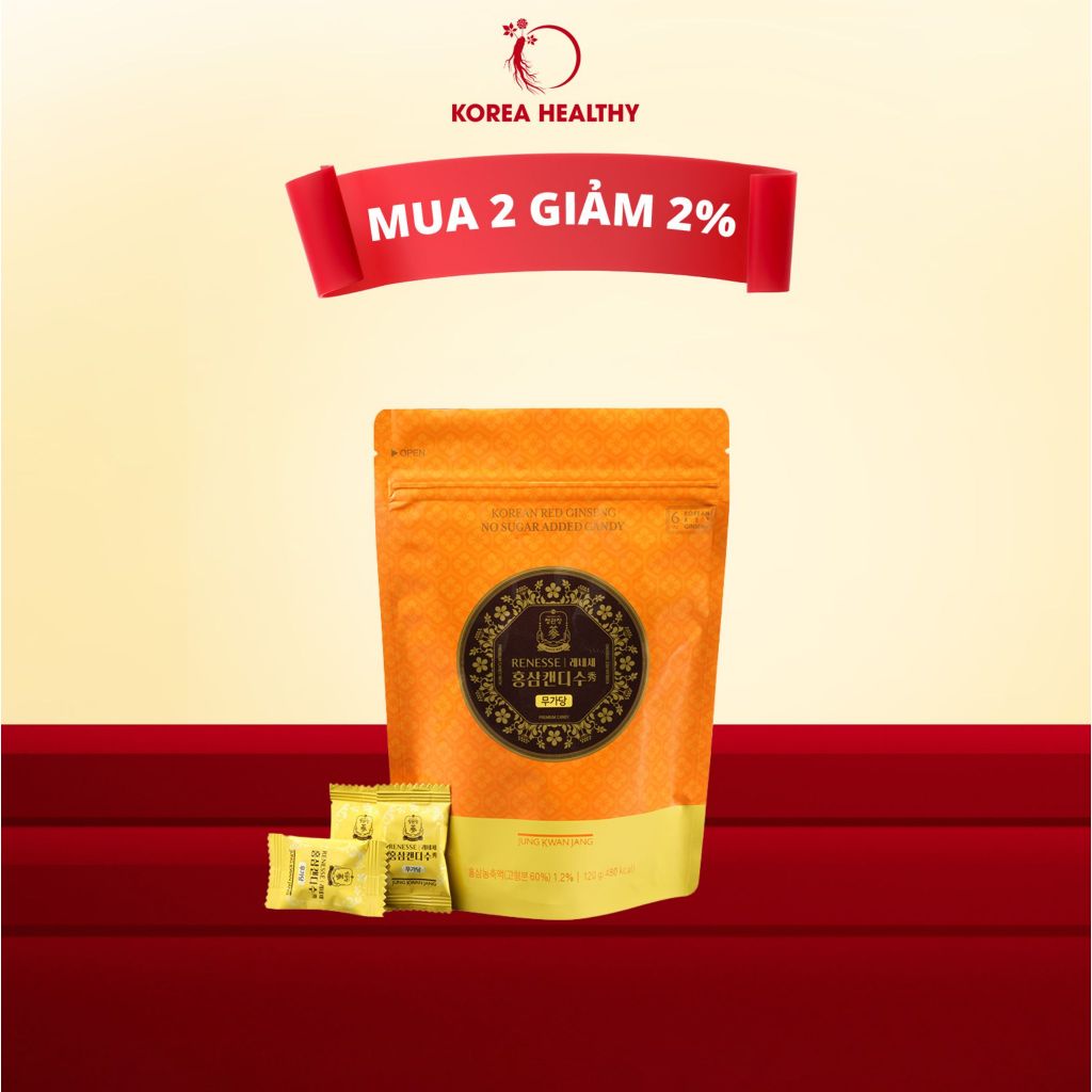 Kẹo hồng sâm không đường Hàn Quốc KGC Jung Kwan Jang