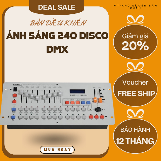 |Bàn điều khiển ánh sáng DISCO DMX 240| Bàn Điều Khiển Ánh Sáng DMX 512 (DMX 192)| điều khiển được n