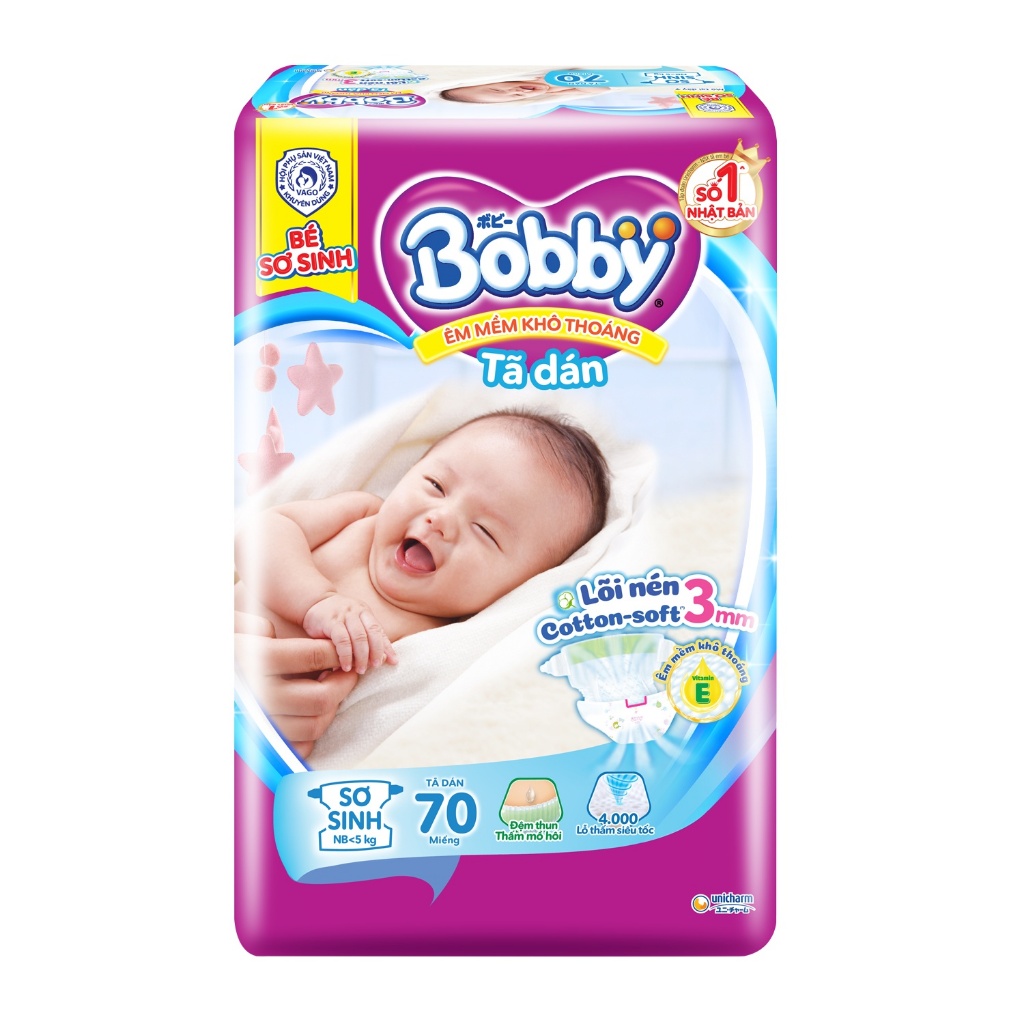 Tã dán Bobby NB70