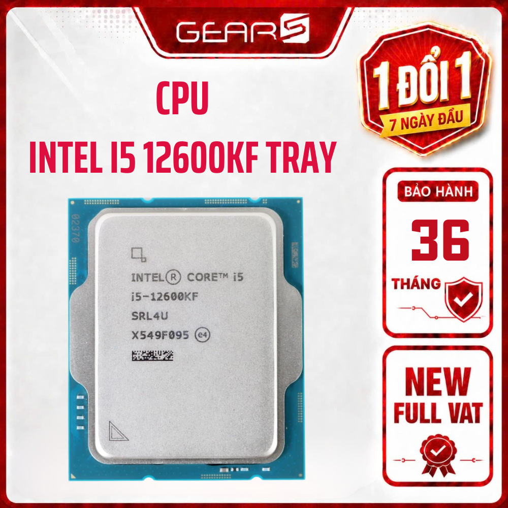 [FULL VAT] CPU Intel Core i5 12600KF | Socket LGA 1700 - Bảo hành 36 Tháng