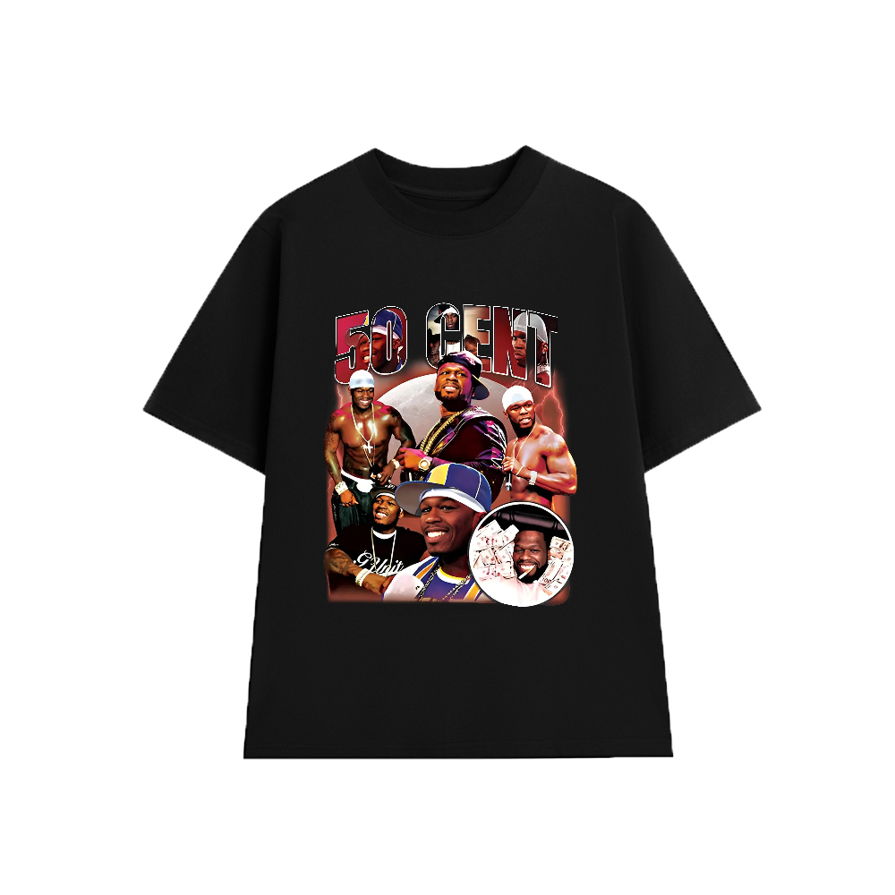 Áo Thun 50 Cent C002, Unisex Form Rộng Cotton Mềm