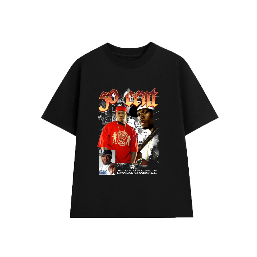 Áo Thun 50 Cent C004, Unisex Form Rộng Cotton Mềm