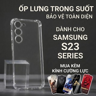 Ốp lưng Samsung S23 Fe/Ultra/Plus 5G chống sốc silicon dẻo trong Cow case | Vỏ điện thoại SS galaxy TRON