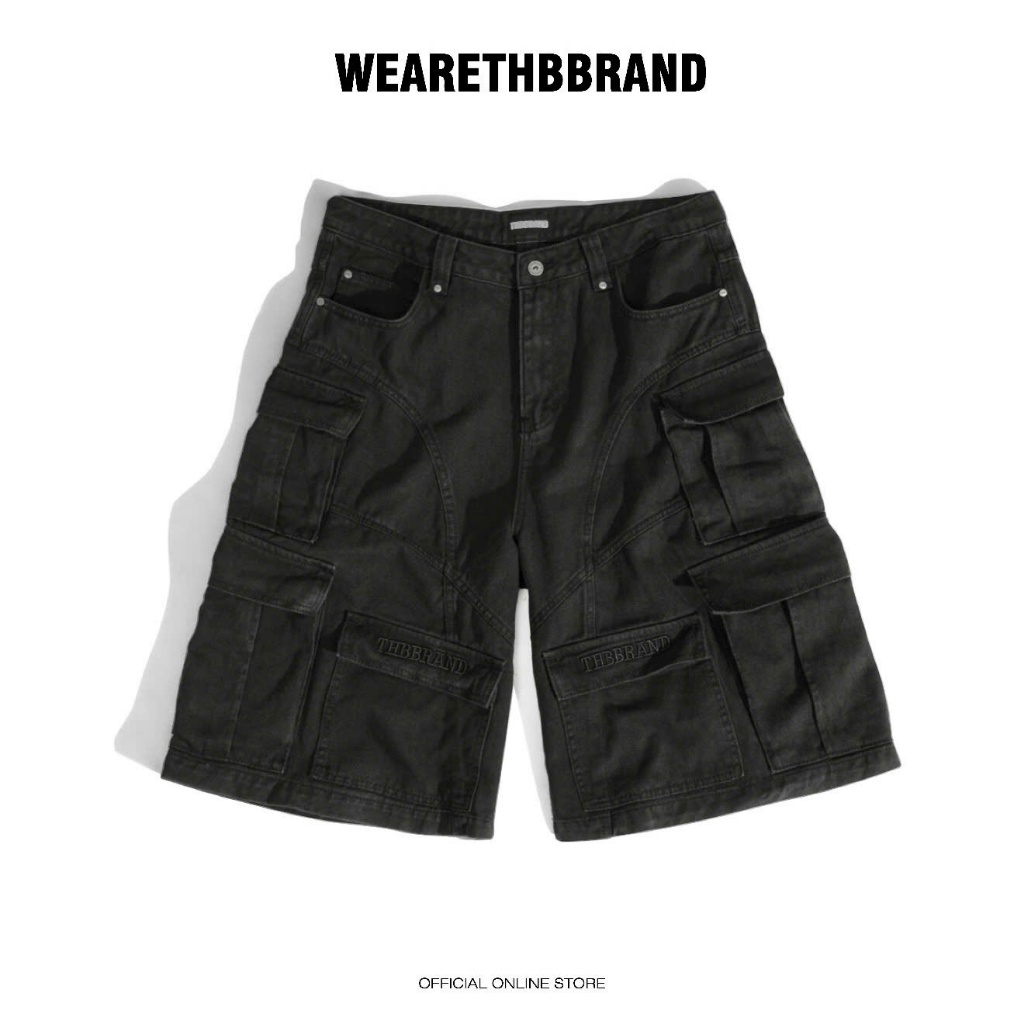 Quần short jeans baggy túi hộp “THBB BITCHIN BAGGY SHORT” - [BLACK JEANS WASHED] / THBBRAND