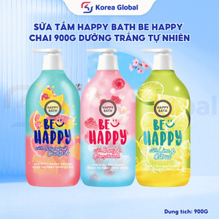 Sữa Tắm Happy Bath Be Happy Chai 900g Dưỡng Trắng Cho Da, Lưu Hương Lâu, Thơm Mát Tự Nhiên