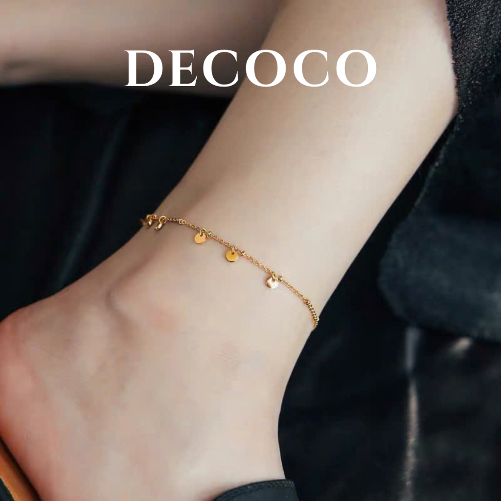 Lắc chân tổng hợp các mẫu titan không han gỉ DECOCO ( kèm Túi giấy + Hộp + Thiệp ) | BigBuy360 - bigbuy360.vn