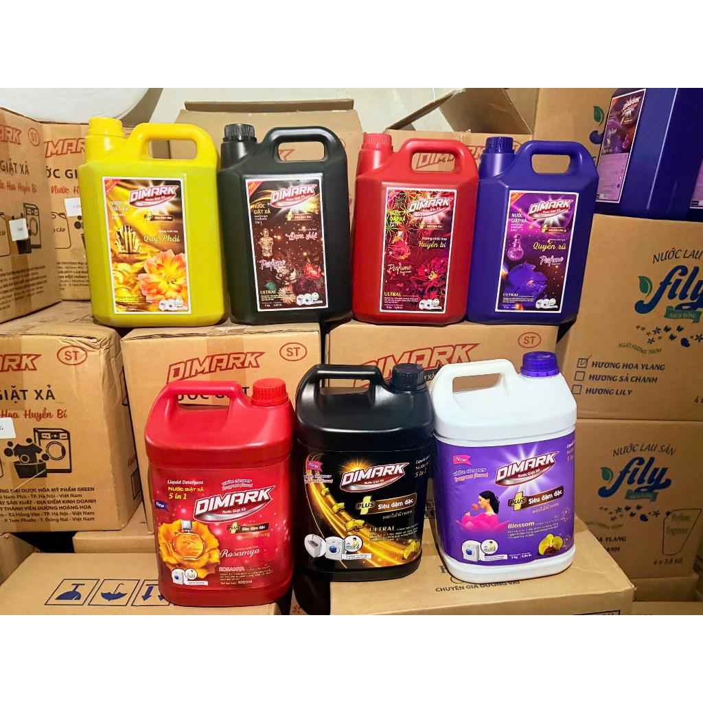 NƯỚC GIẶT XẢ DIMARK đậm đặc cao cấp can lớn 5kg siêu tiết kiệm