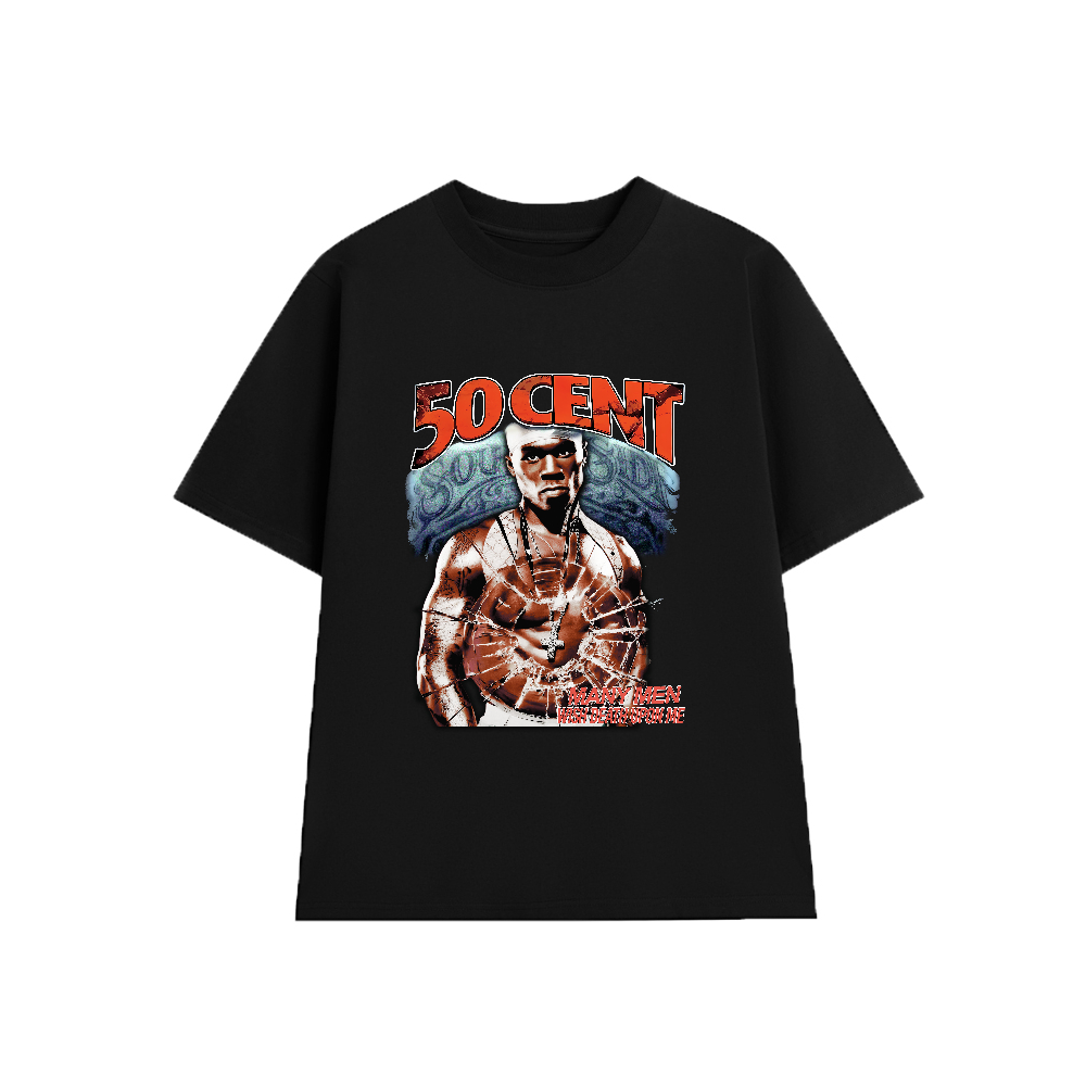 Áo Thun 50 Cent C006, Unisex Form Rộng Cotton Mềm