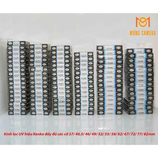 Kính lọc UV hiệu Kenko đầy đủ các cỡ 37/ 40,5/ 46/ 49/ 52/ 55/ 58/ 62/ 67/ 72/ 77/ 82 mm