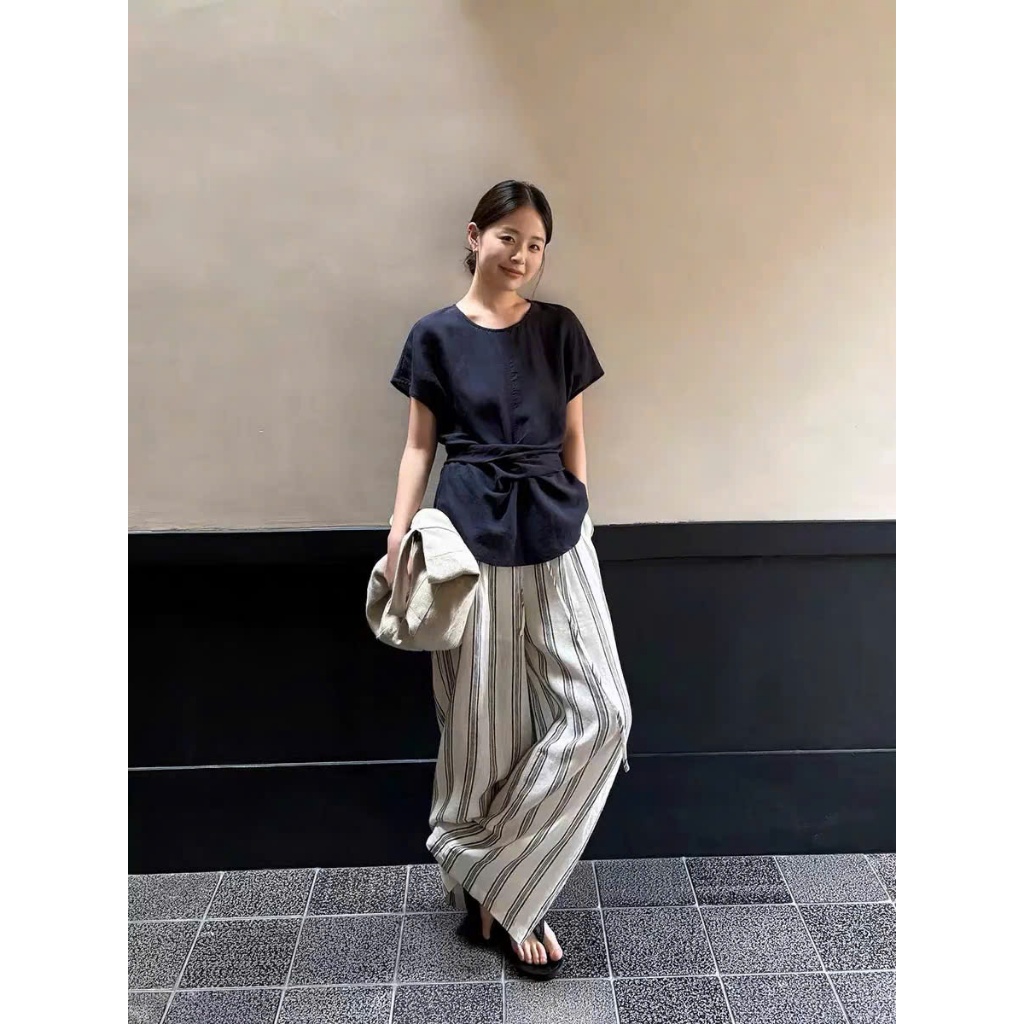 𝗟𝘆𝗿𝗶𝗰 𝗟𝗶𝗻𝗲𝗻  - Áo Linen thắt eo