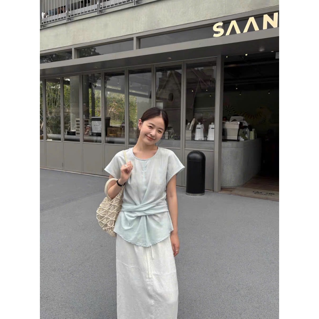 𝗟𝘆𝗿𝗶𝗰 𝗟𝗶𝗻𝗲𝗻 - |BEELY| - Áo Linen thắt eo