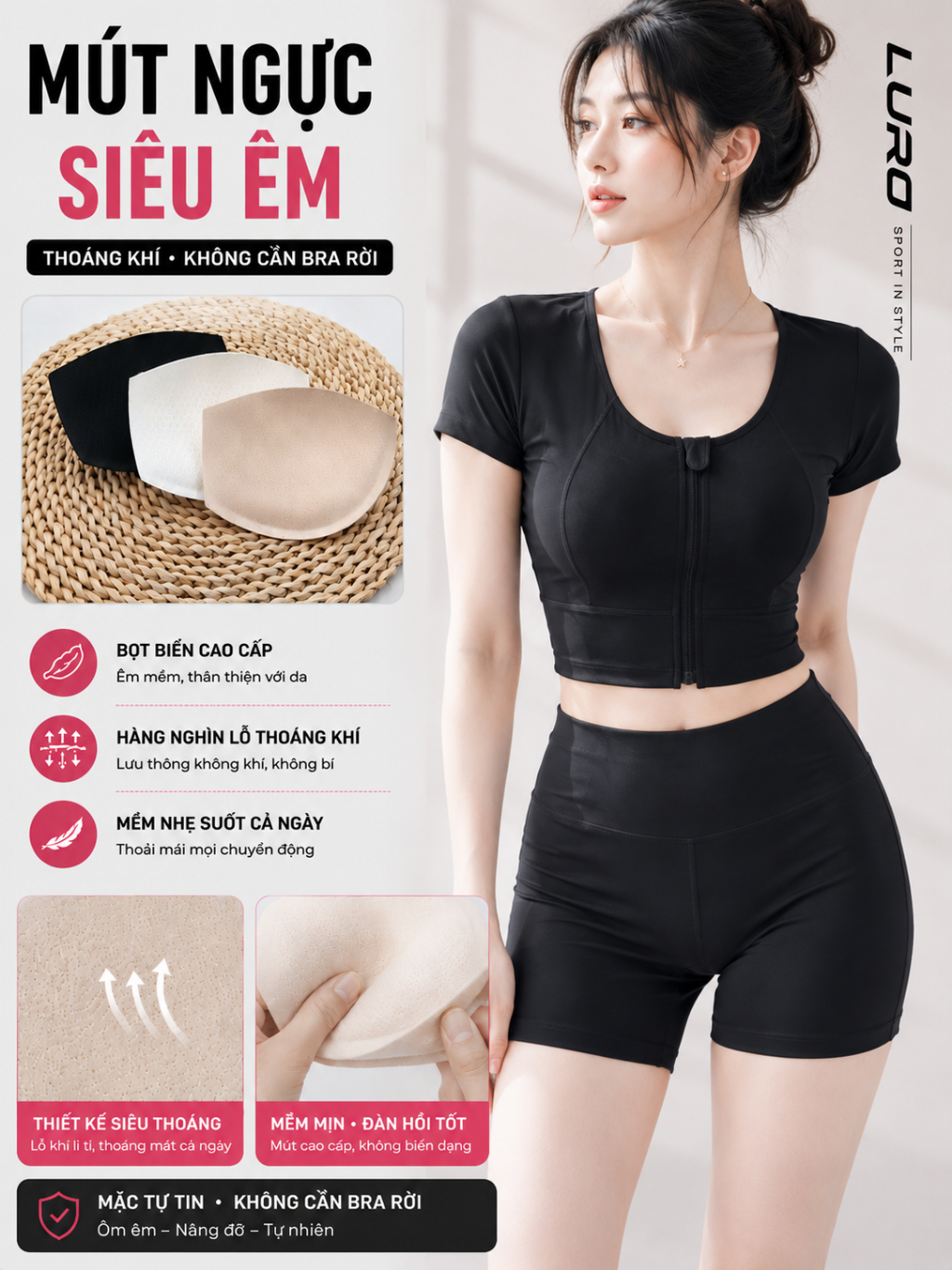 S11-61N — Bộ đồ tập nữ croptop & quần short legging 2
