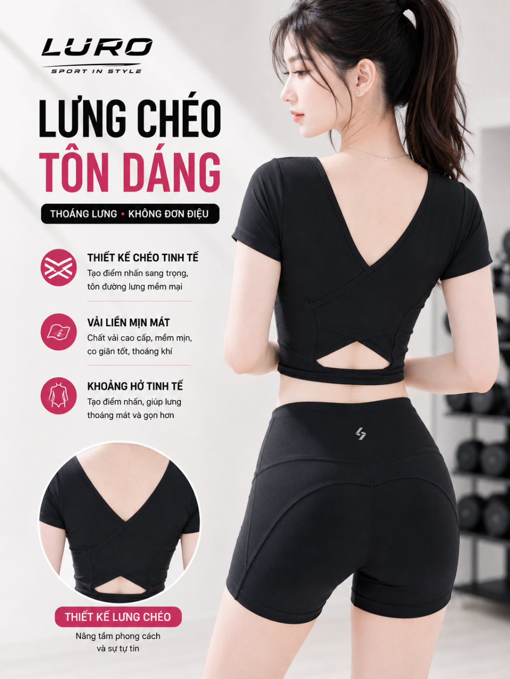 S11-61N — Bộ đồ tập nữ croptop & quần short legging 3