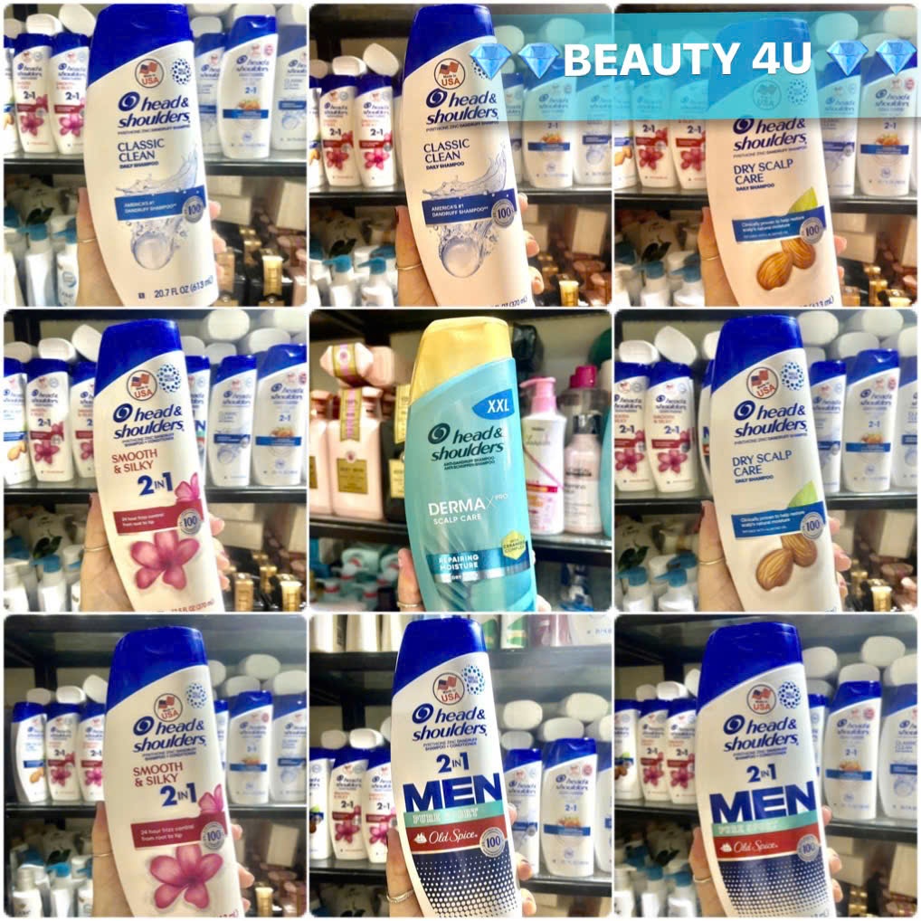 GỘI HEAD & SHOULDERS MỸ giảm gàu nấm 370ml - 613ML HEAD AND SHOULDERS BẢN MỸ