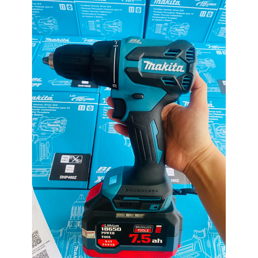 Máy khoan 3 Chức năng Chân pin 18V Makita Đời DHP 490.