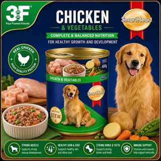 🔥 Deal 3-48 Lon Siêu Hời | Pate SmartHeart Lon 400g Cho Chó | Thịt Bò Gà & Gan Dễ Ăn