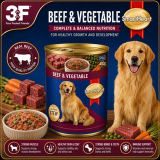 🔥 Deal 3-48 Lon Siêu Hời | Pate SmartHeart Lon 400g Cho Chó | Thịt Bò Gà & Gan Dễ Ăn