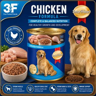 🔥 Deal 3-48 Lon Siêu Hời | Pate SmartHeart Lon 400g Cho Chó | Thịt Bò Gà & Gan Dễ Ăn