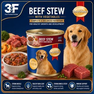 🔥 Deal 3-48 Lon Siêu Hời | Pate SmartHeart Lon 400g Cho Chó | Thịt Bò Gà & Gan Dễ Ăn