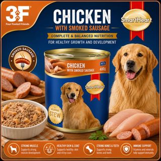 🔥 Deal 3-48 Lon Siêu Hời | Pate SmartHeart Lon 400g Cho Chó | Thịt Bò Gà & Gan Dễ Ăn