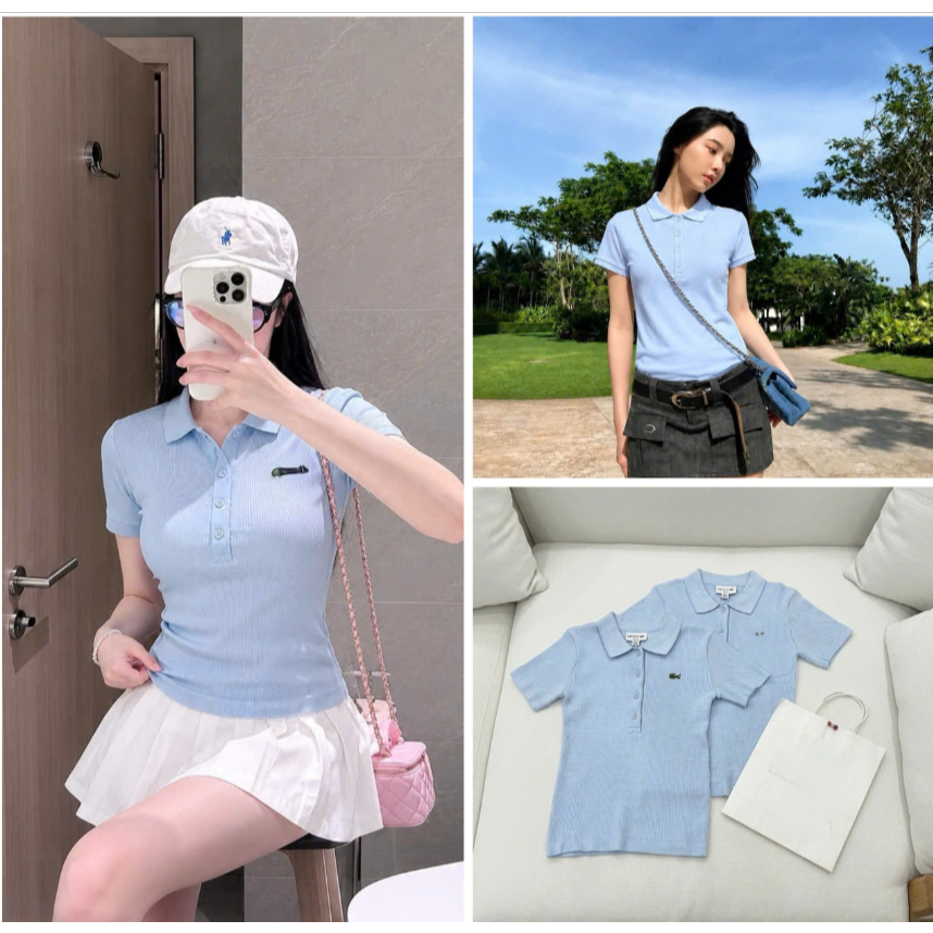 A605-Áo len polo thêu cá 4 màu hàng nhà máy đủ tem | BigBuy360 - bigbuy360.vn