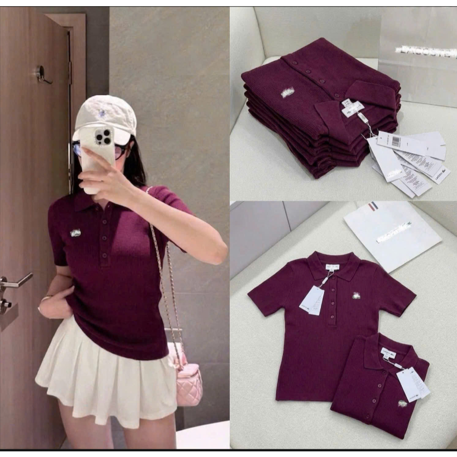 A605-Áo len polo thêu cá 4 màu hàng nhà máy đủ tem | BigBuy360 - bigbuy360.vn