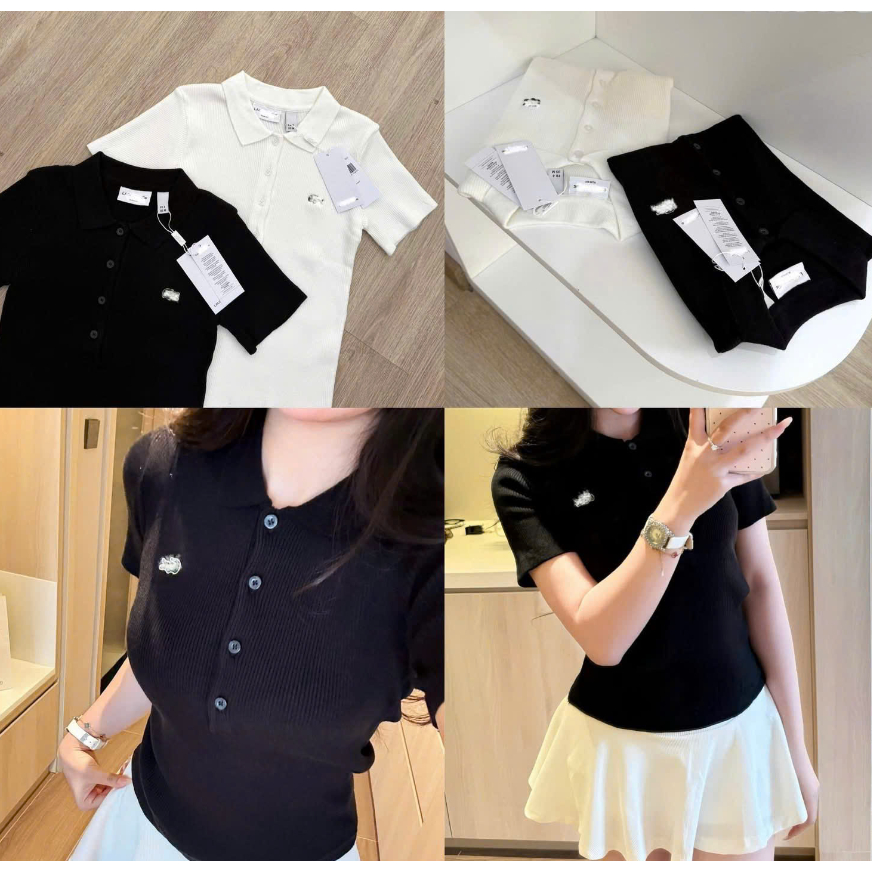 A605-Áo len polo thêu cá 4 màu hàng nhà máy đủ tem | BigBuy360 - bigbuy360.vn