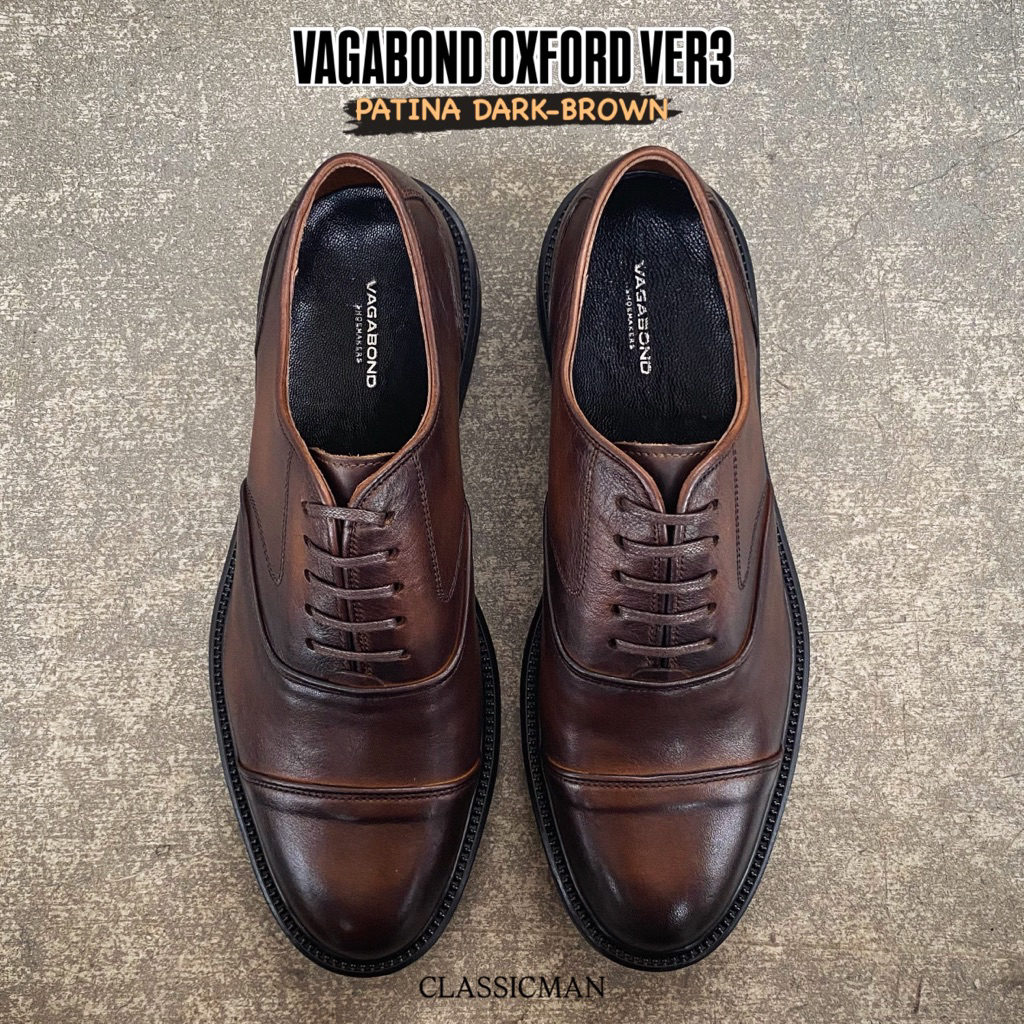 [GIÀY OXFORD] THE NEW OXFORD ®Vagabond ver3 nâu patina | giày tây công sở, giày cưới