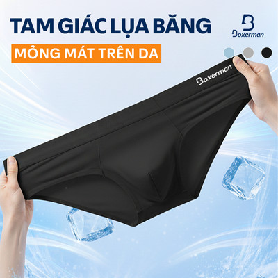 COMBO 6 quần sịp tam giác SLIP cao cấp, chất vải lụa băng mềm mịn BOXERMAN