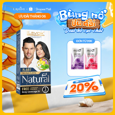 Kem Nhuộm Tóc Cao Cấp Lavox Natural 40ml Nhuộm Tóc Tại Nhà Đơn Giản (Kèm Dụng Cụ) Lamimi Chính Hãng