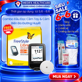 Combo Đầu Đọc Cầm Tay & Cảm Biến Đo Đường Huyết Liên Tục Freestyle Libre