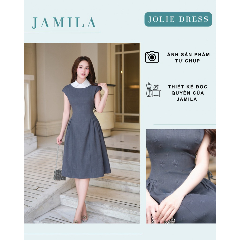váy đầm nữ công sở phối cổ sơ mi - Jolie dress
