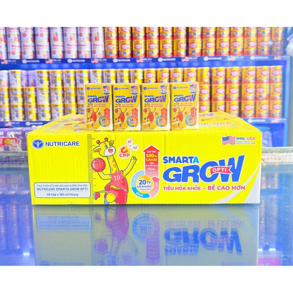 Thùng sữa bột pha sẵn Smarta Grow Opti 180ml